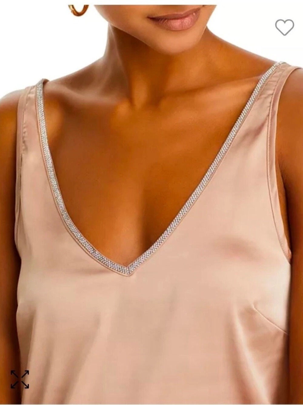 Generation Love Christie Crystal Satin Tank Latte XS